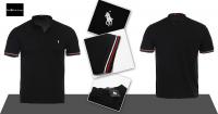polo paris ralph lauren hommes tee shirt detail cotton five black